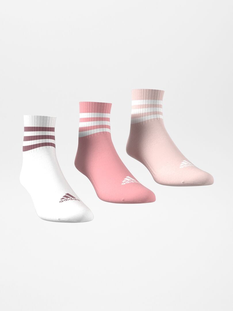 Lot de 3 paires de chaussettes 'adidas' Rose - Kiabi