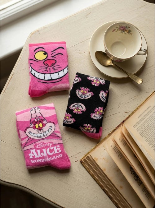 Lot de 3 paires de chaussettes alice au pays des merveilles disney - Kiabi