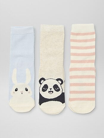 Lot de 3 paires de chaussettes animées