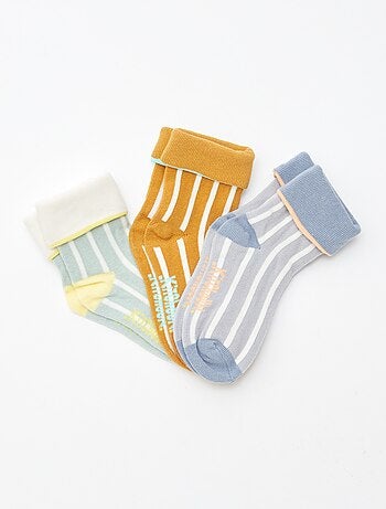 Lot de 3 paires de chaussettes avec revers - Kitchoun