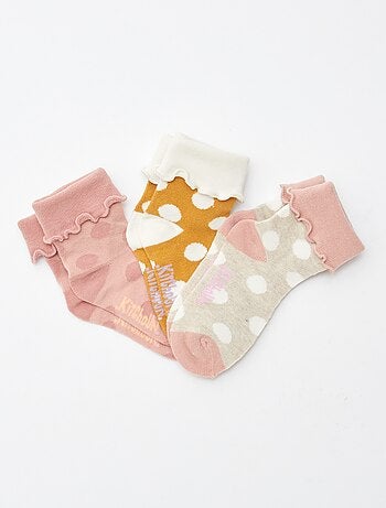 Lot de 3 paires de chaussettes avec revers - Kitchoun
