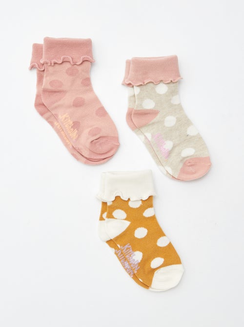 Lot de 3 paires de chaussettes avec revers - Kitchoun - Kiabi