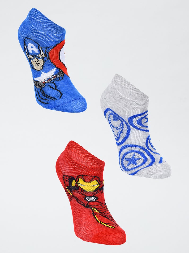 Lot de 3 paires de chaussettes 'Avengers' 'Marvel Bleu - Kiabi