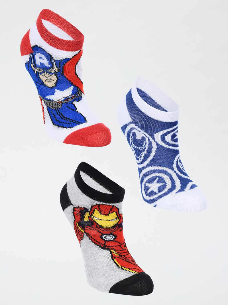 Lot de 3 paires de chaussettes 'Avengers' 'Marvel Gris - Kiabi