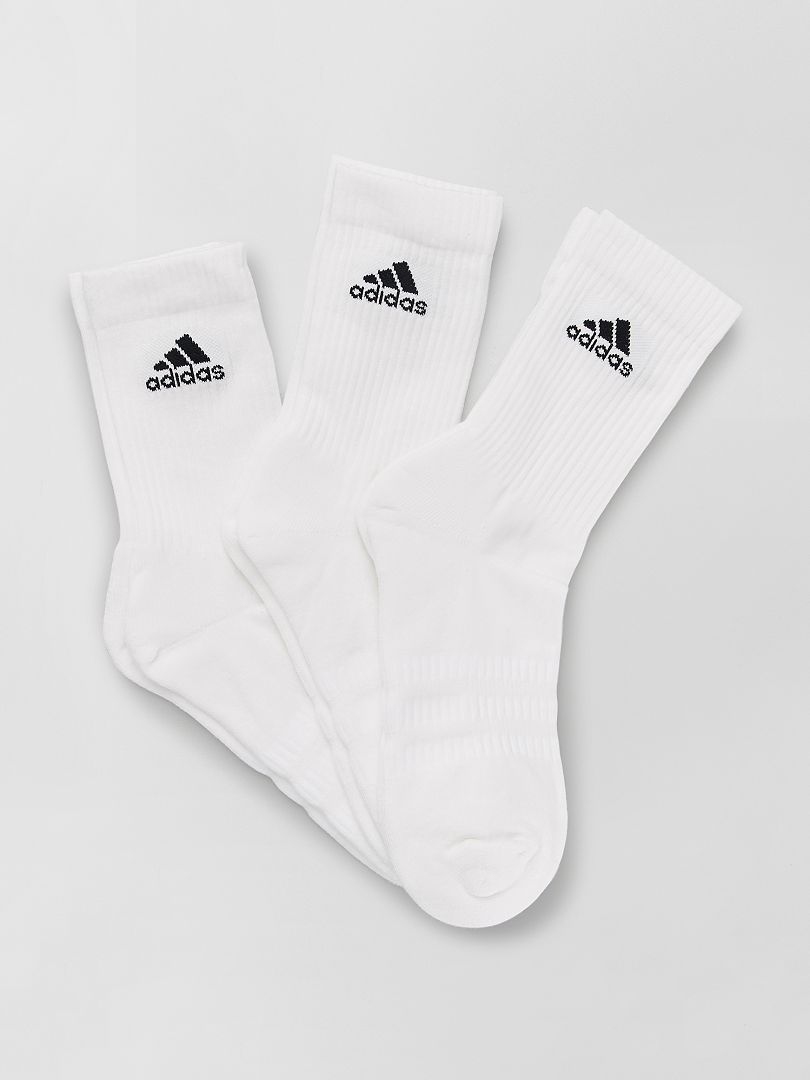Lot de 3 paires de chaussettes basses 'adidas' - blanc - Kiabi - 10.00€