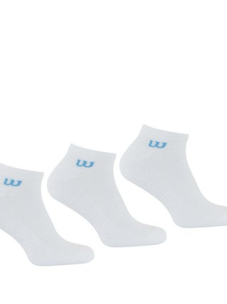 LOT DE 3 PAIRES DE CHAUSSETTES BASSES WILSON BLANC