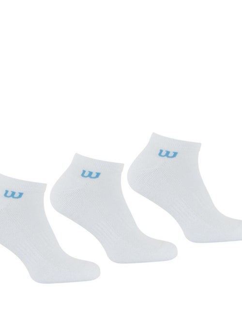 LOT DE 3 PAIRES DE CHAUSSETTES BASSES WILSON BLANC - Kiabi