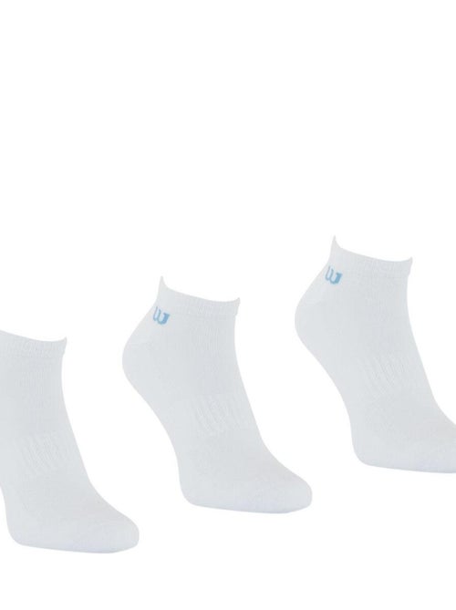 LOT DE 3 PAIRES DE CHAUSSETTES BASSES WILSON BLANC - Kiabi