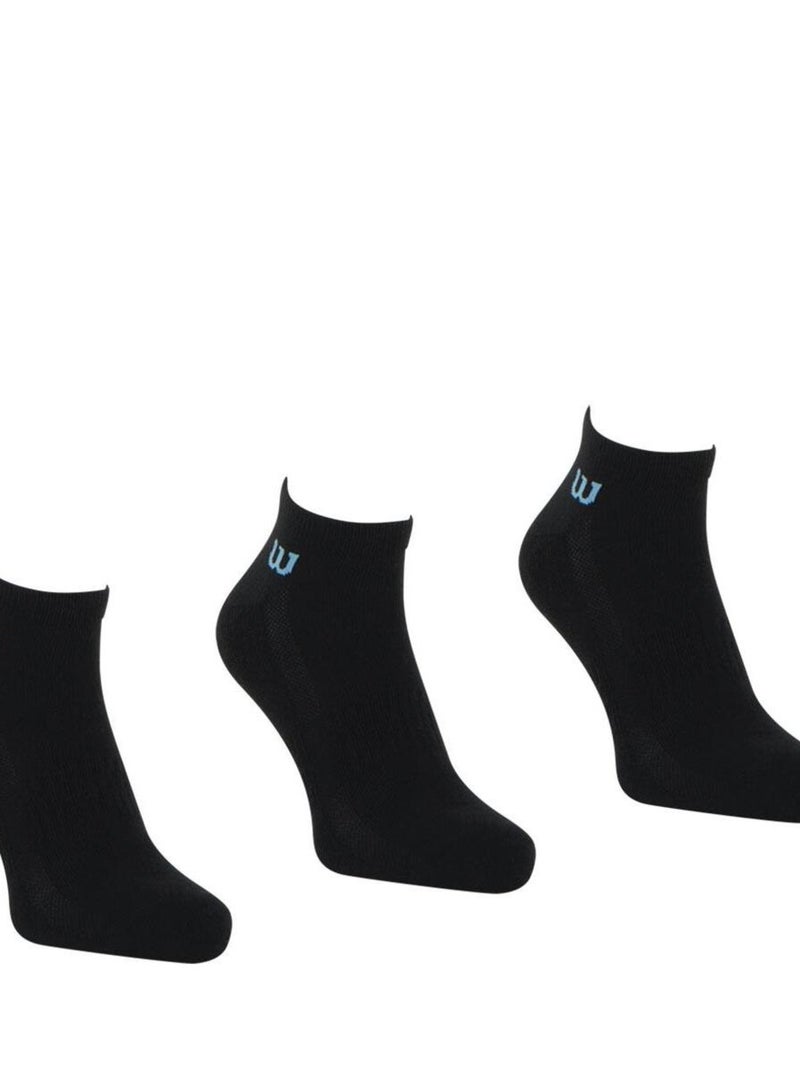 LOT DE 3 PAIRES DE CHAUSSETTES BASSES WILSON NOIR Noir - Kiabi