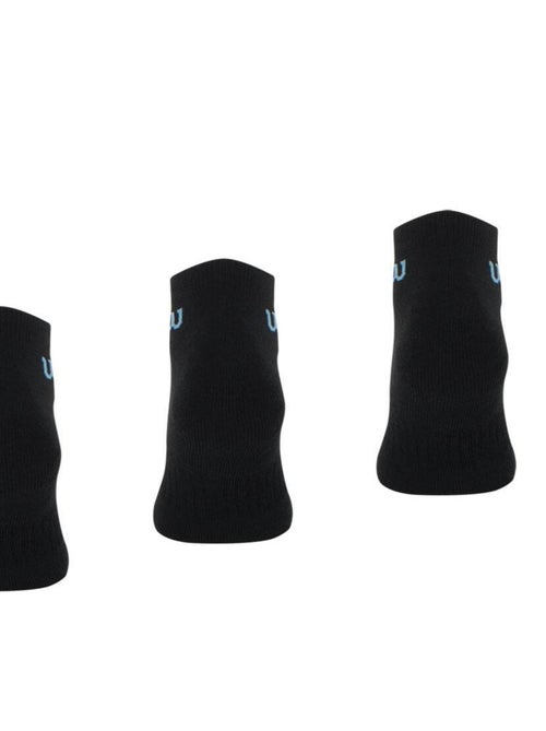 LOT DE 3 PAIRES DE CHAUSSETTES BASSES WILSON NOIR - Kiabi