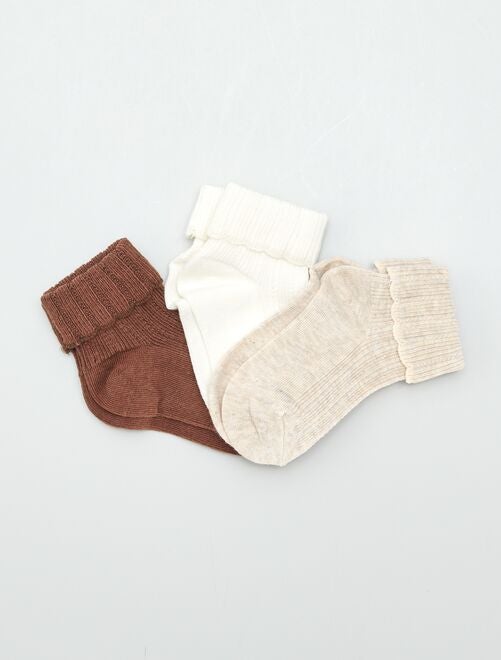 Lot de 3 paires de chaussettes bébé - Kiabi