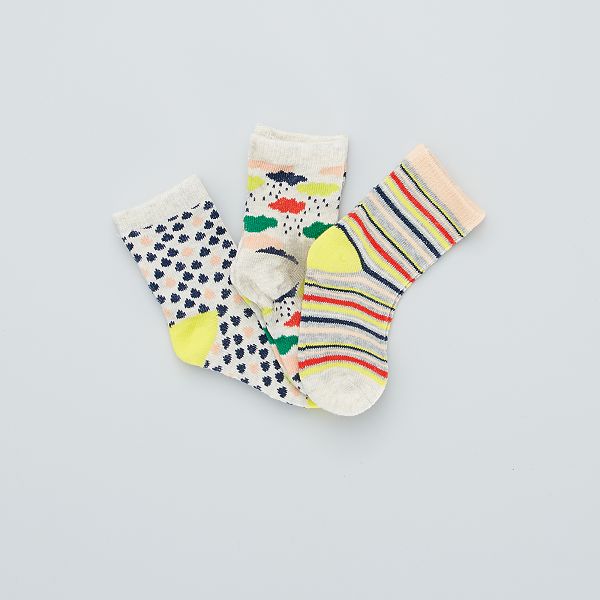 Lot De 3 Paires De Chaussettes Bebe Fille Beige Kiabi 4 00