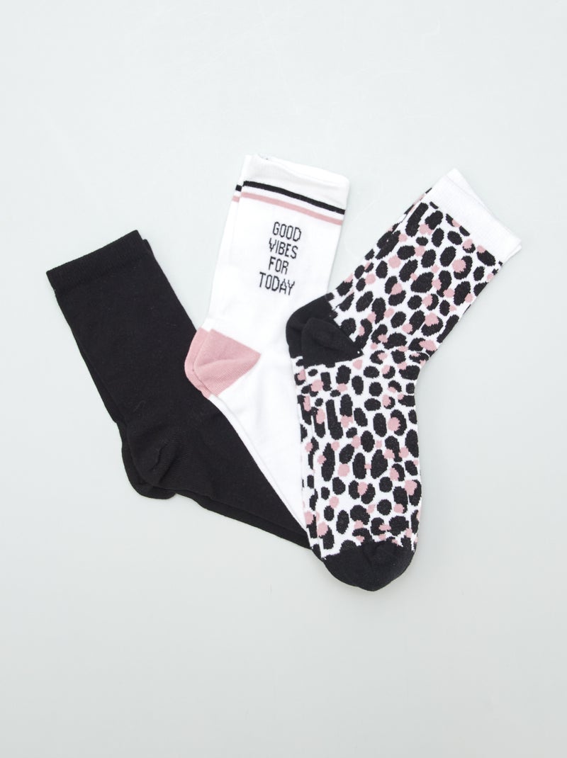Lot de 3 paires de chaussettes Beige - Kiabi