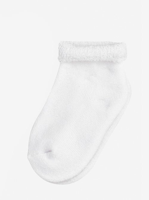 Lot De 3 Paires De Chaussettes Beige Et Blanc (0-3 Mois) - Kiabi