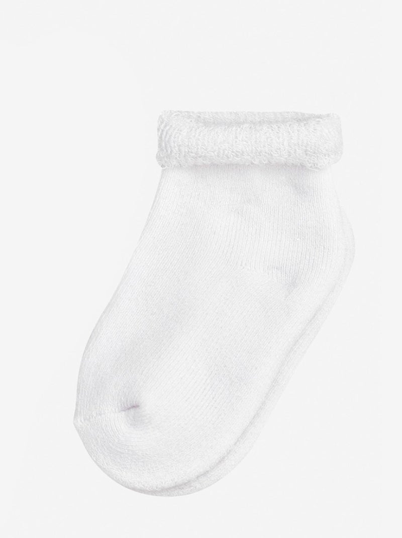 Lot De 3 Paires De Chaussettes Beige Et Blanc (0-3 Mois) Beige - Kiabi
