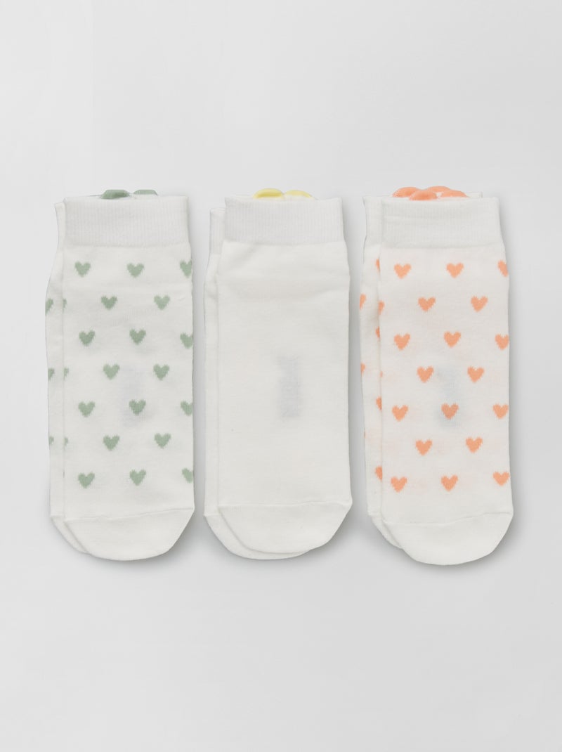 Lot de 3 paires de chaussettes blanc - Kiabi