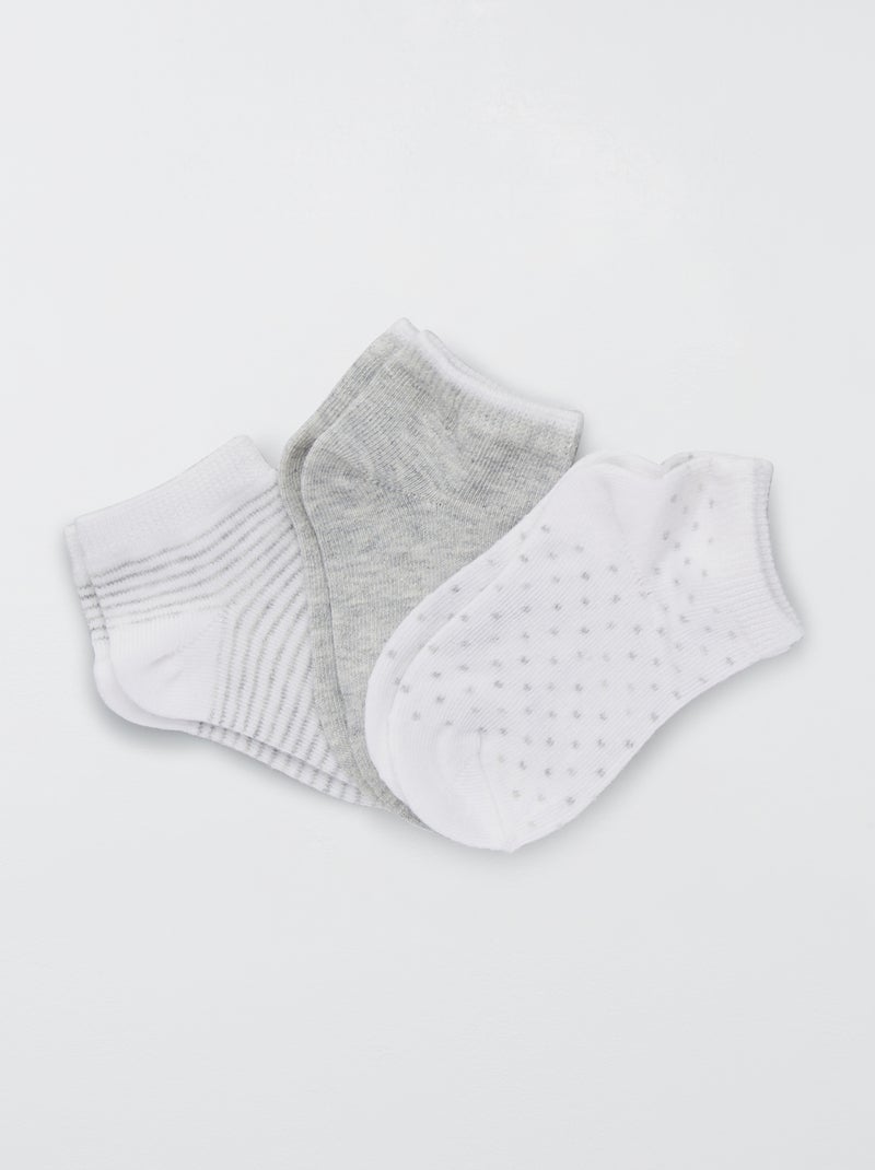 Lot de 3 paires de chaussettes Blanc - Kiabi
