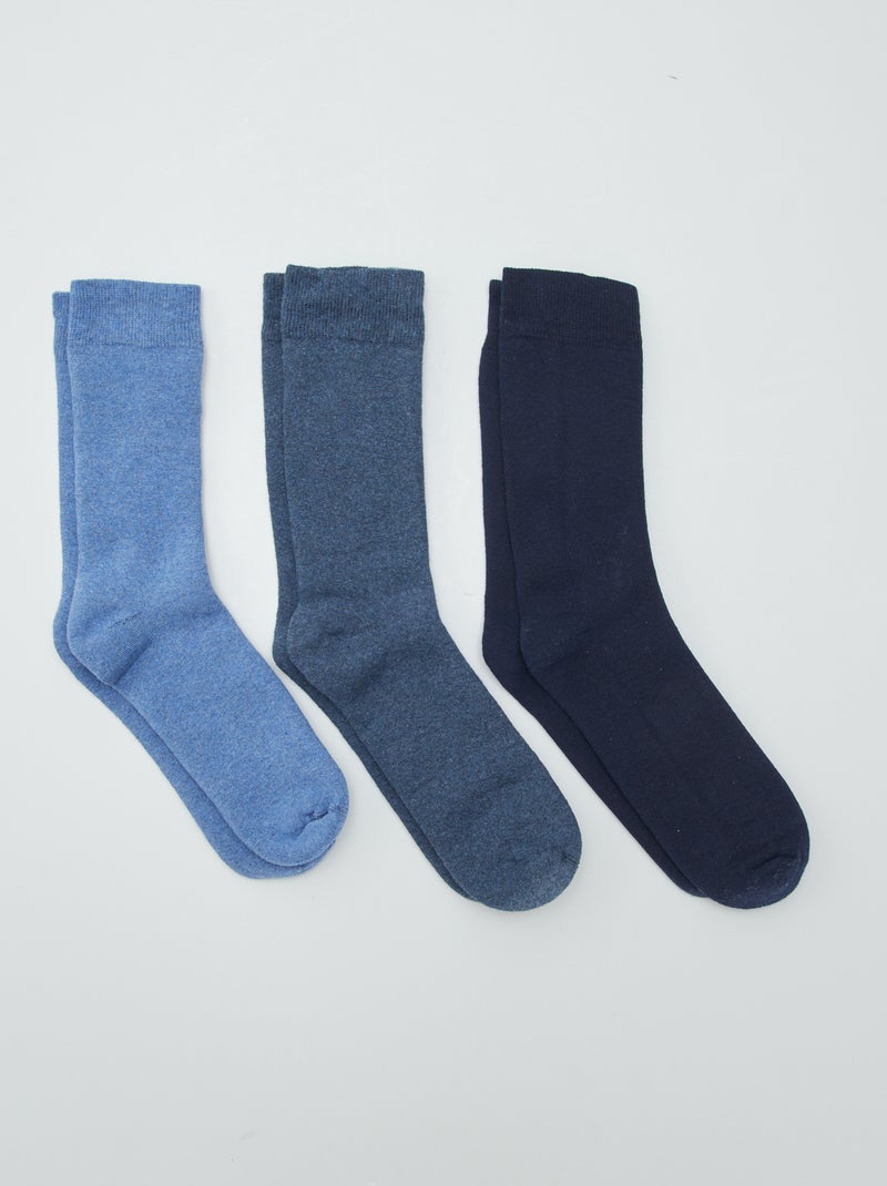Polo Ralph Lauren - Lot De 3 Paires De Chaussettes En Coton à Logo Poney - Bleu Marine