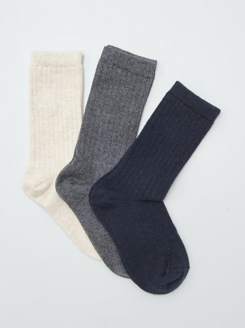 Lot de 3 paires de chaussettes chaudes - Kiabi