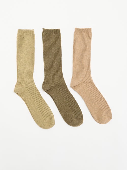 Lot de 3 paires de chaussettes chaudes - Kiabi