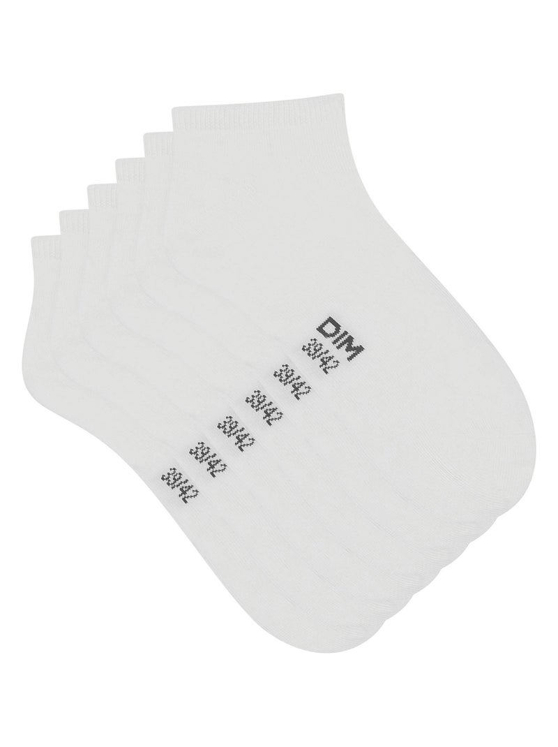 Lot de 3 paires de chaussettes Coton Blanc - Kiabi