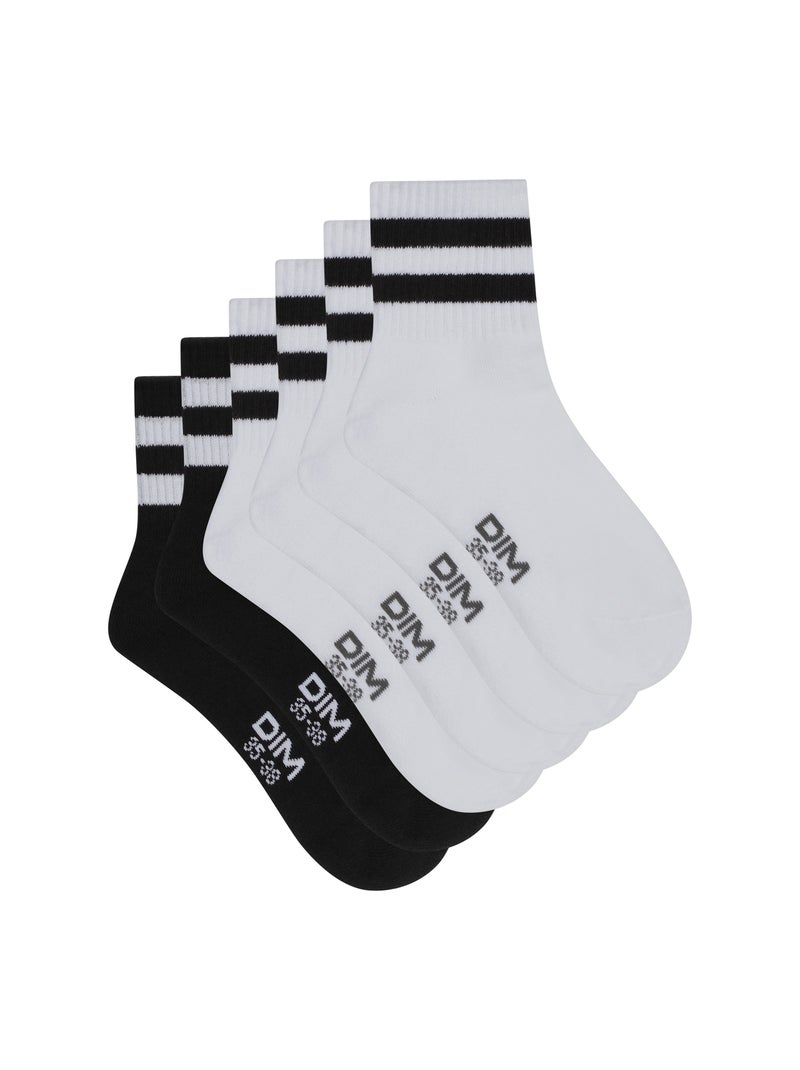 Lot de 3 paires de chaussettes coton Ecodim Sport Blanc - Kiabi