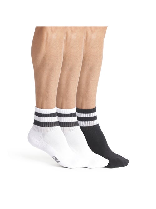 Lot de 3 paires de chaussettes coton Ecodim Sport texturé - Kiabi