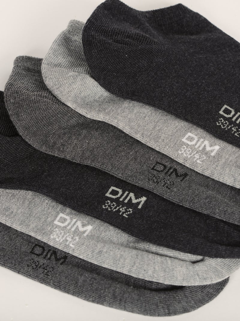 Lot de 3 paires de chaussettes Coton Gris clair - Kiabi