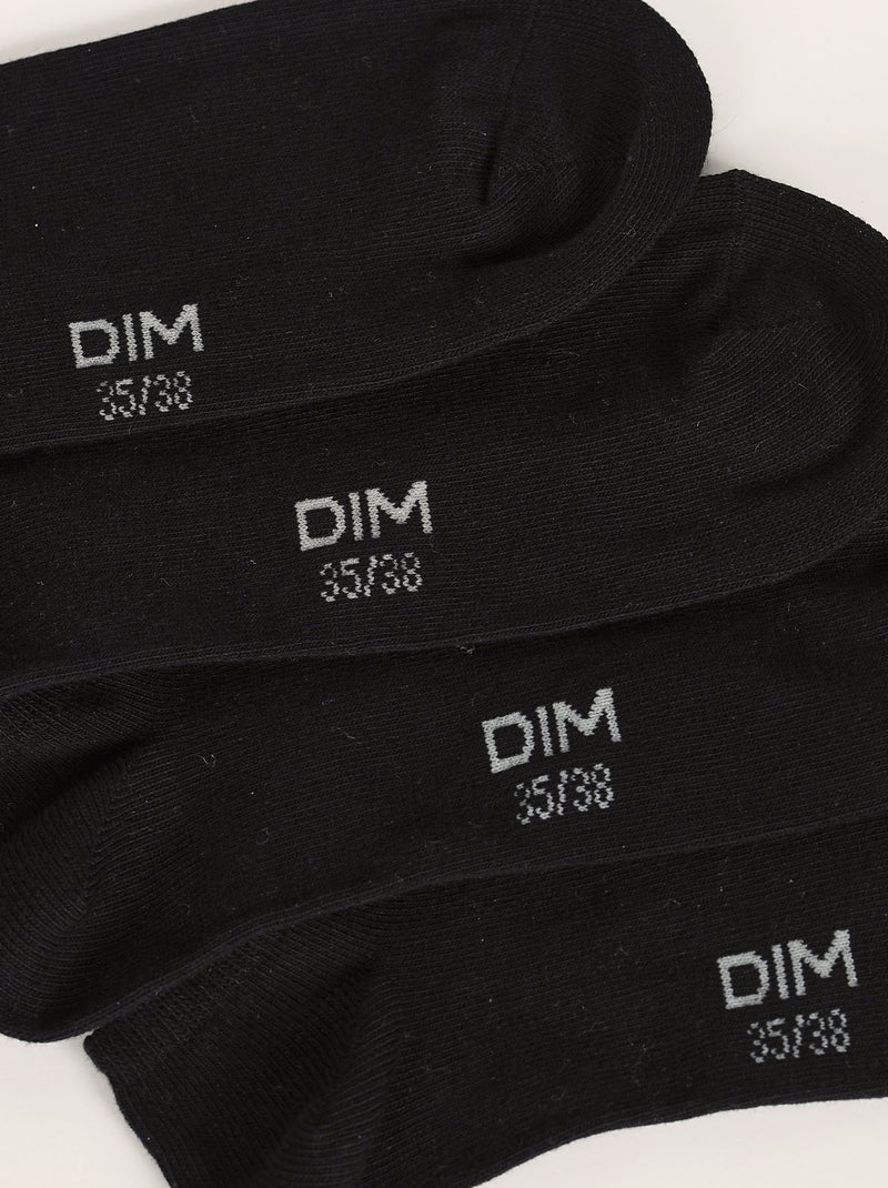 Lot de 3 paires de chaussettes Coton Noir - Kiabi