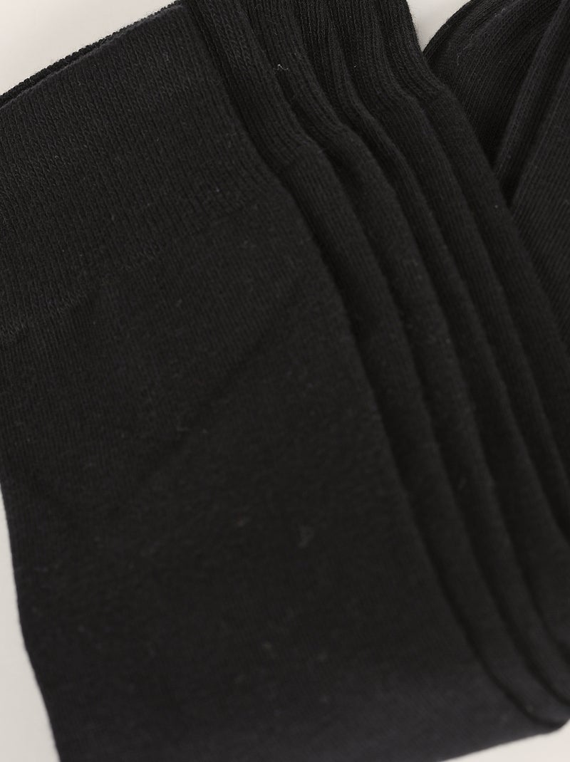 Lot de 3 paires de chaussettes Coton Noir - Kiabi