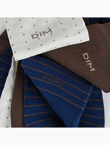 Lot de 3 Paires de Chaussettes Coton Style