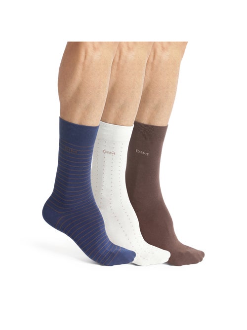Lot de 3 Paires de Chaussettes Coton Style - Kiabi