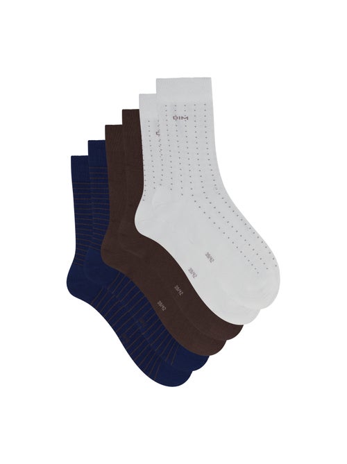 Lot de 3 Paires de Chaussettes Coton Style - Kiabi