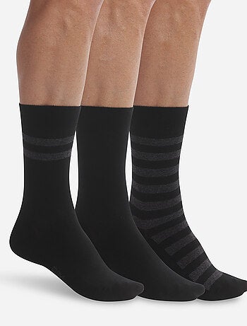 Lot de 3 paires de chaussettes Coton Style