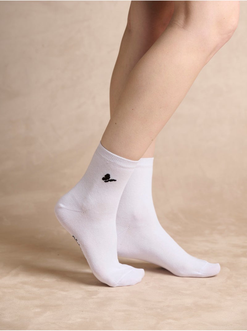 Lot de 3 paires de chaussettes courtes - PEDICONFORT Blanc Gris Noir - Kiabi