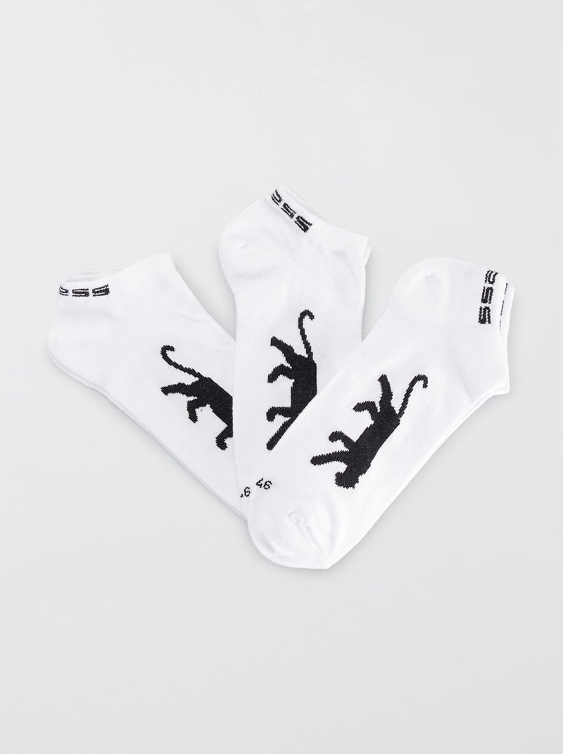 Lot de 3 paires de chaussettes courtes 'Airness' blanc - Kiabi