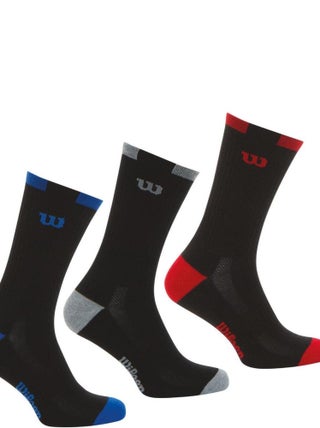 Lot de 3 paires de chaussettes Crew Homme Wilson