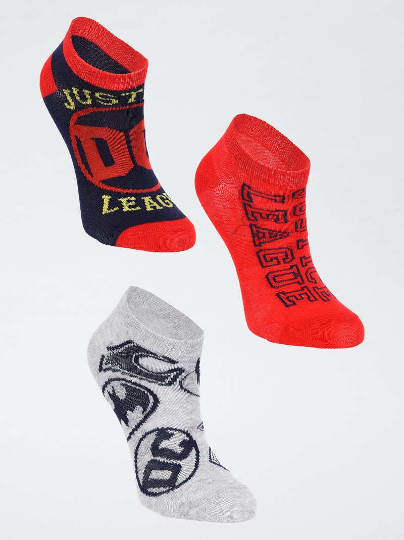 Lot de 3 paires de chaussettes 'DC Comics' Rouge - Kiabi