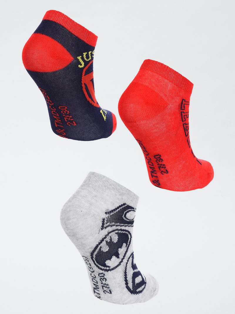 Lot de 3 paires de chaussettes 'DC Comics' Rouge - Kiabi