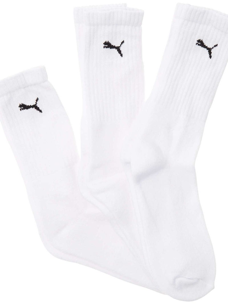 Lot de 3 paires de chaussettes de sport 'Puma' BLANC - Kiabi