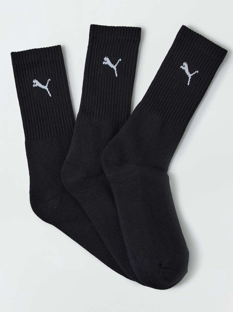 Lot de 3 paires de chaussettes de sport 'Puma' noir - Kiabi