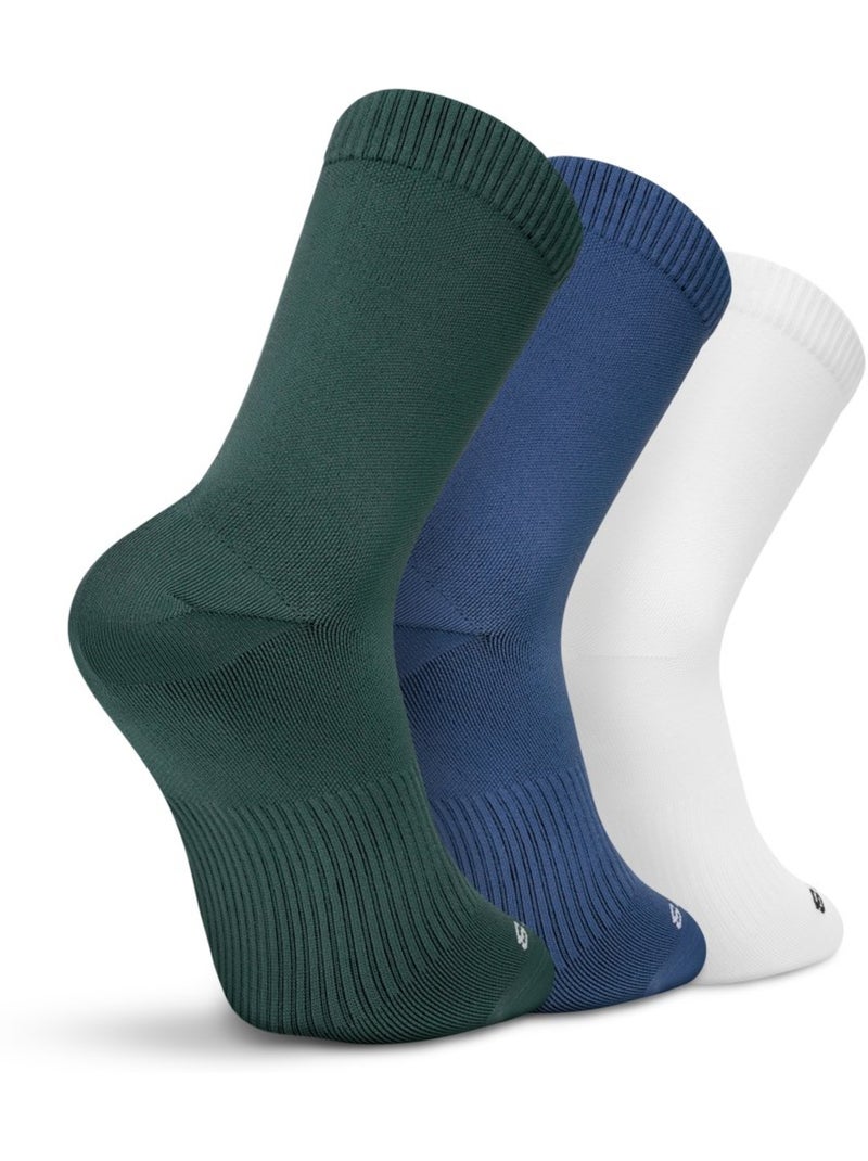 Lot de 3 paires de chaussettes de tennis mi-mollet tennis homme et femme 3motion Blanc - Kiabi