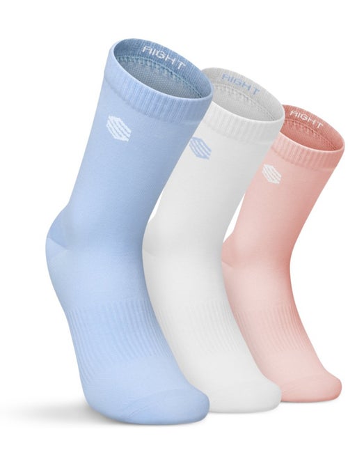 Lot de 3 paires de chaussettes de tennis mi-mollet tennis homme et femme 3motion - Kiabi Lot de 3 paires de chaussettes de tennis mi-mollet tennis homme et femme 3motion - Kiabi