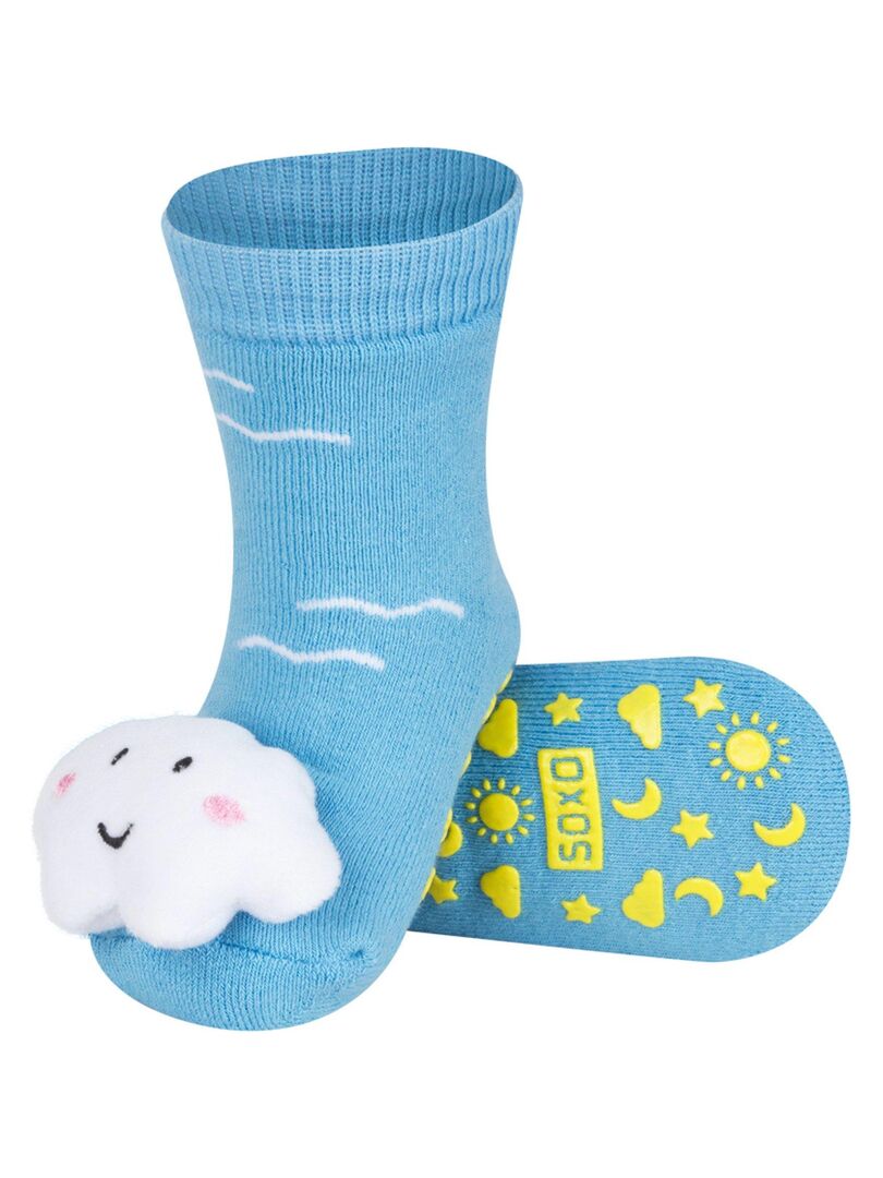 Lot De 3 Genouillères + 3 Chaussettes Antidérapantes Pour Bébé 6-12 Mois - Gris, Amande, Gris Foncé