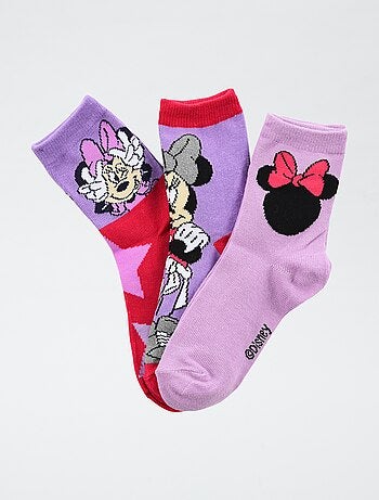 Lot de 3 paires de chaussettes 'Disney' 'Minnie' en coton