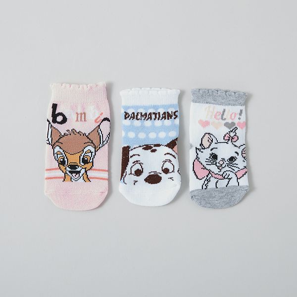 Lot De 3 Paires De Chaussettes Disney Bebe Fille Rose Kiabi 5 00