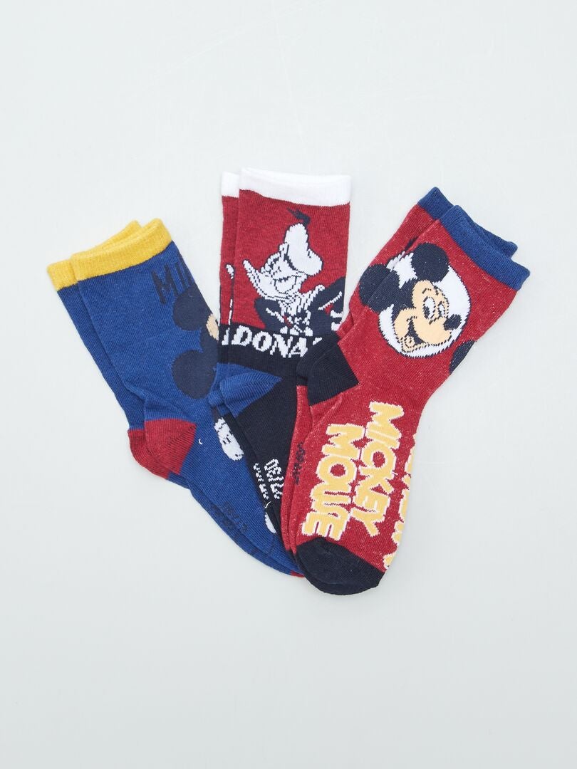 Lot de 3 paires de chaussettes 'Disney' Rouge - Kiabi