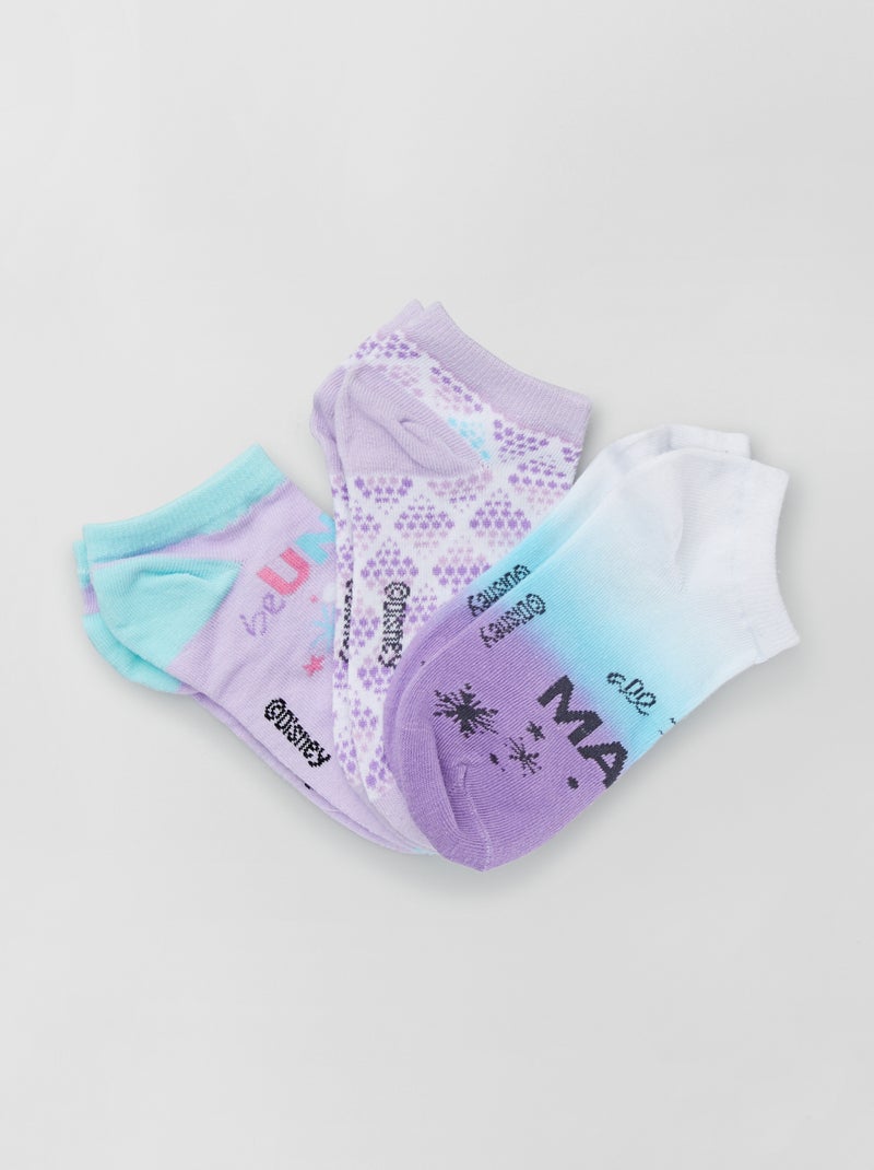 Lot de 3 paires de chaussettes 'Disney' violet - Kiabi