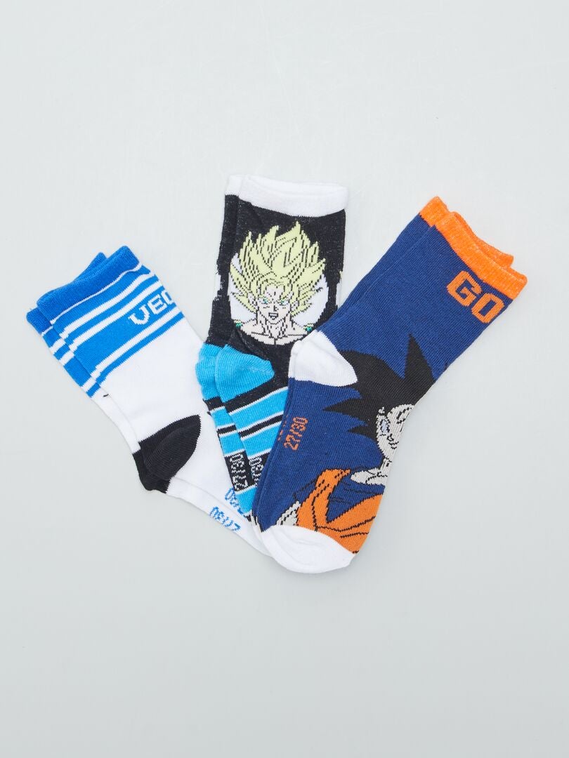Lot de 3 paires de chaussettes 'Dragon Ball Z' Bleu - Kiabi