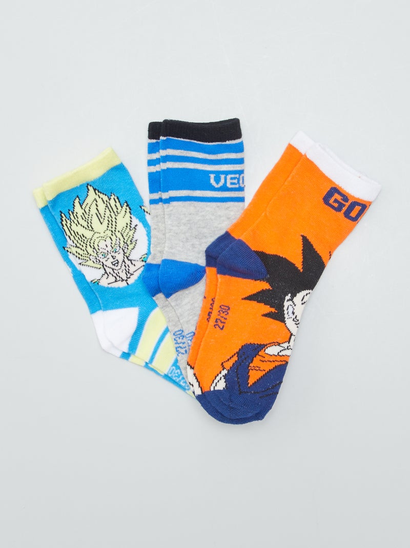 Lot de 3 paires de chaussettes 'Dragon Ball Z' ORANGE - Kiabi